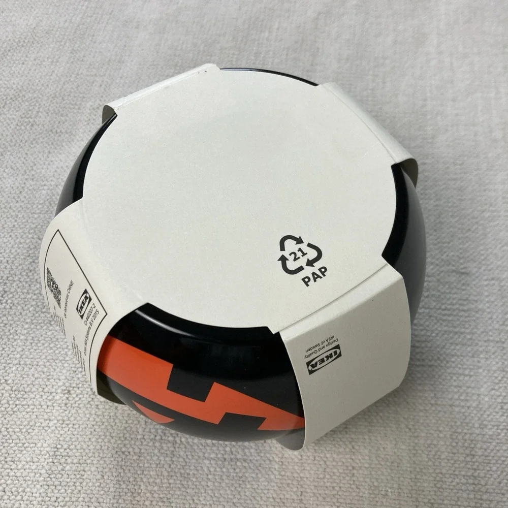 IKEA KUSTFYR 906.329.37 Pumpkin-Shaped Tin with Lid Set of 3 New